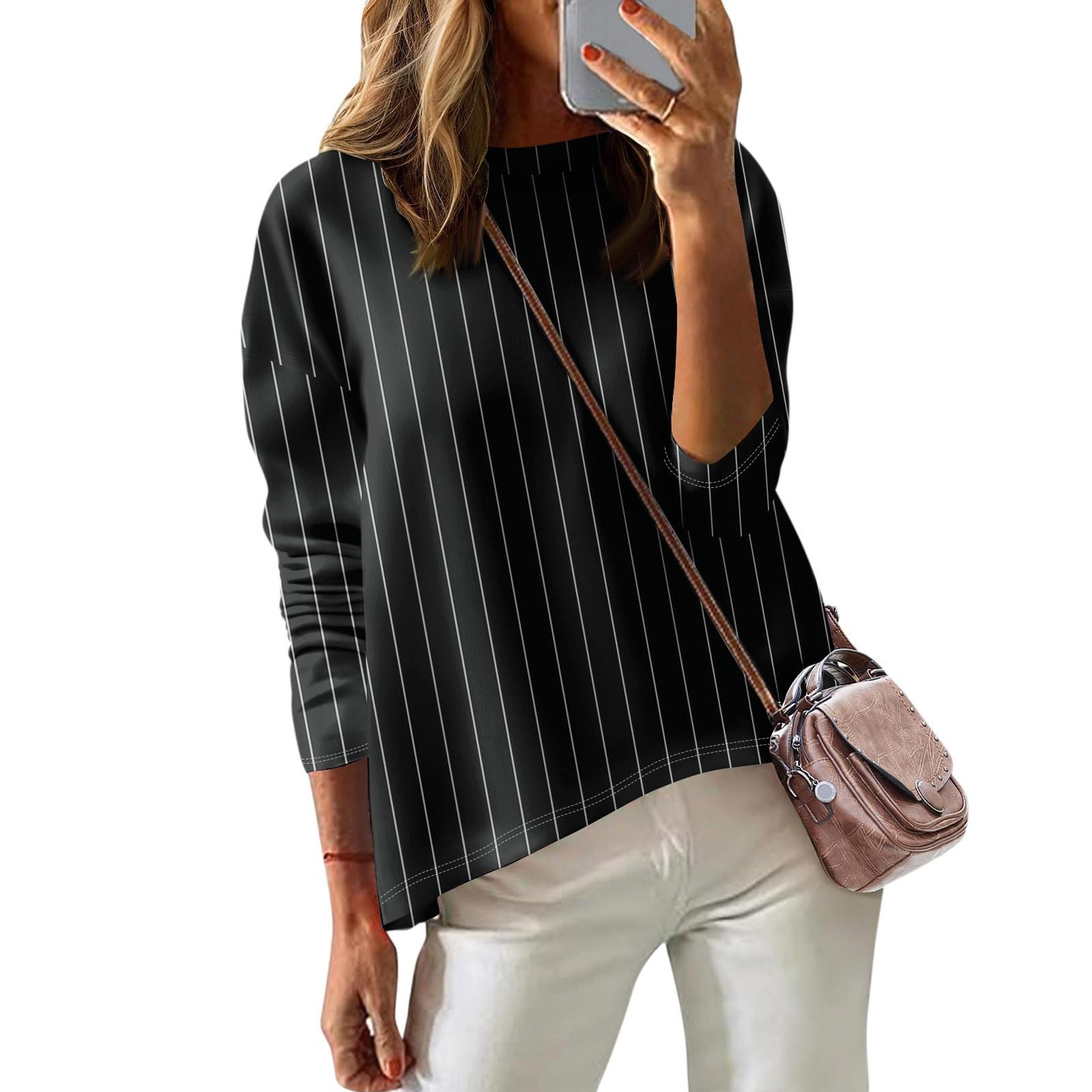 Женская футболка с принтом в полоску — фото 3