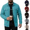 Stylish Men's Casual Jacket, Color, Faux Pockets, Buttoned Collar
