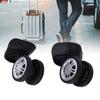 2pcs Luggage Suitcase Wheels Black Universal Rotation Quiet Double Row Casters for Spare Parts
