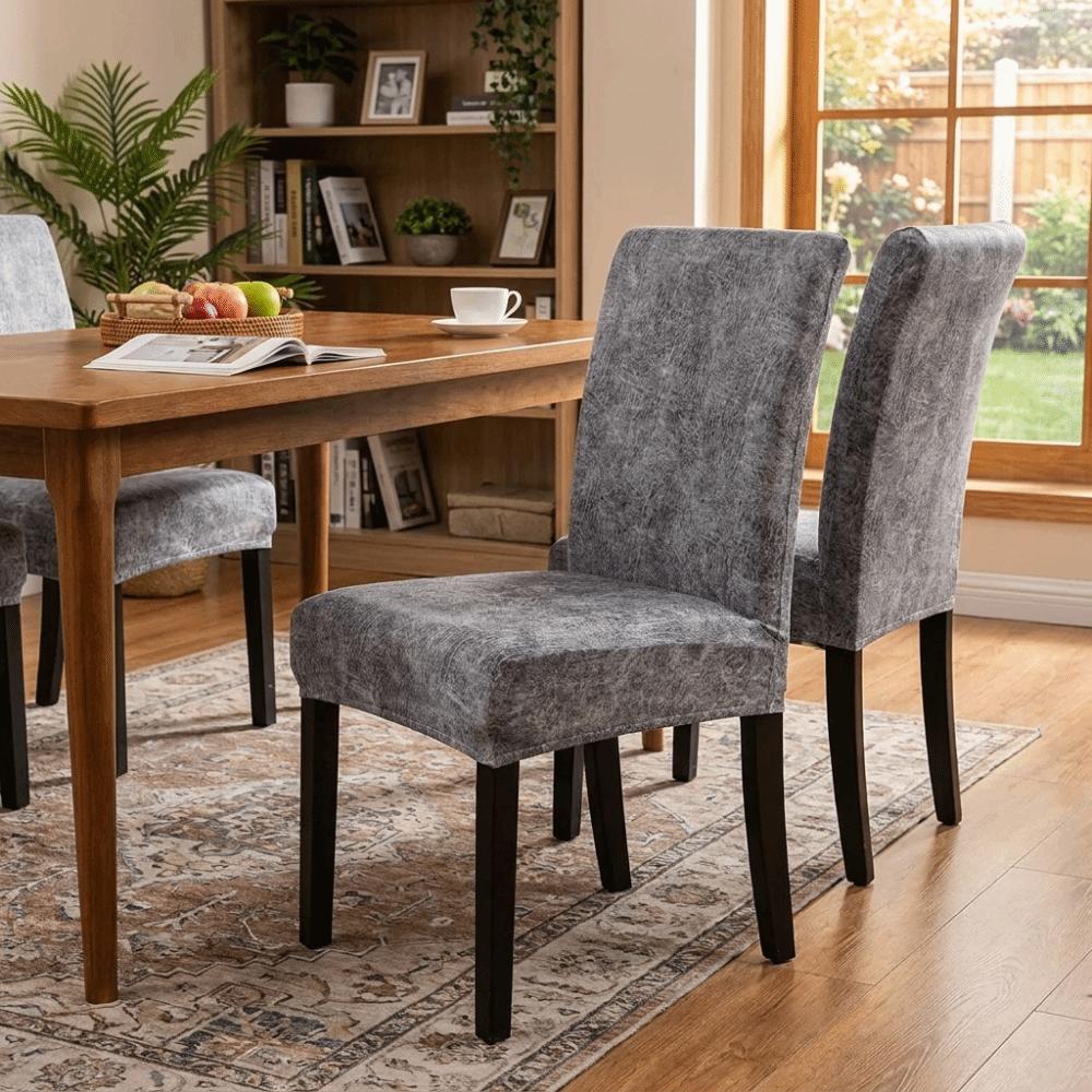 Dust-proof Waterproof Chair Cover Removable Chair Slipcovers Retro Dining Chair Cover Living Room
