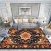 Bohemian Non-slip Carpet for Living Room Fluffy Office Gaming Room Area Rug Floral Design Style Room Decoration Home Mats Soft