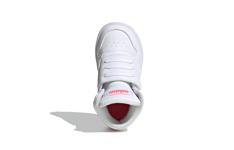 Adidas Neo Hoops 2.0 Mid Slip Resistant Mid top Skateboard Shoes White Pink Infant And Toddler FW7609