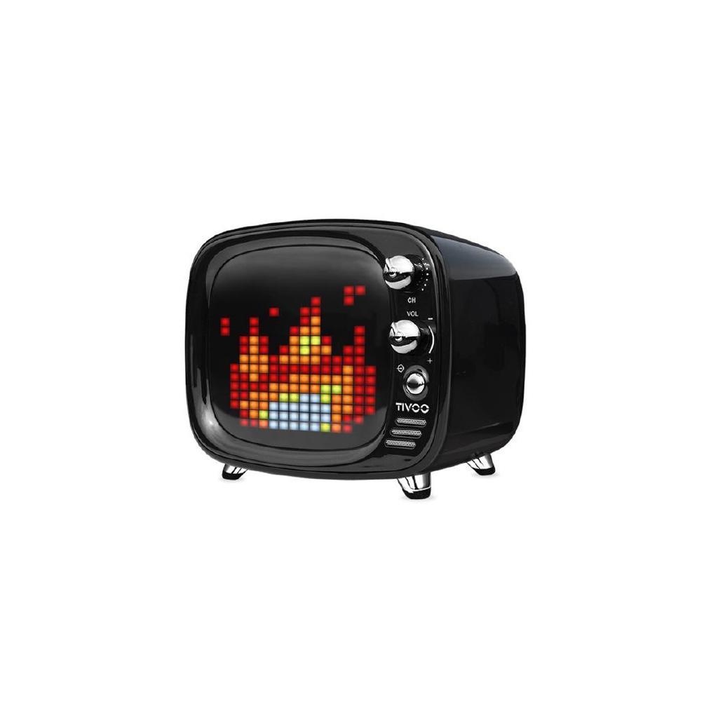 6W Wireless bluetooth Retro TV Speaker Smart Portable Speaker Mini Stereo Alarm Clock Subwoofer Music Player LCD TF Card