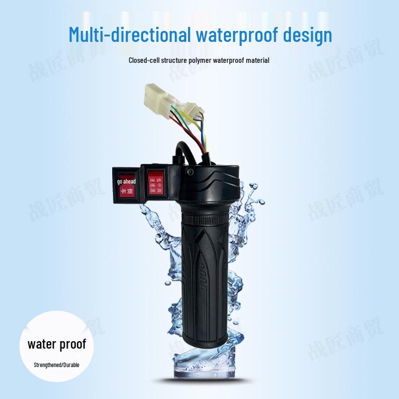Three-Speed Electric Vehicle Twist Throttle with Forward/Reverse Control & Grip Accessories