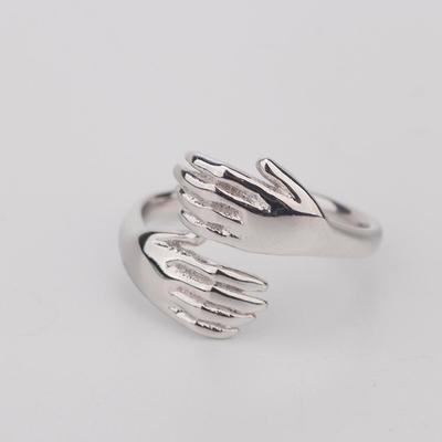 Verstellbarer Unisex-Ring mit Diamant-Einlage – Europäischer & Amerikanischer Stil, Perfekt als Geschenk für Paare, zu Weihnachten oder zum Valentinstag