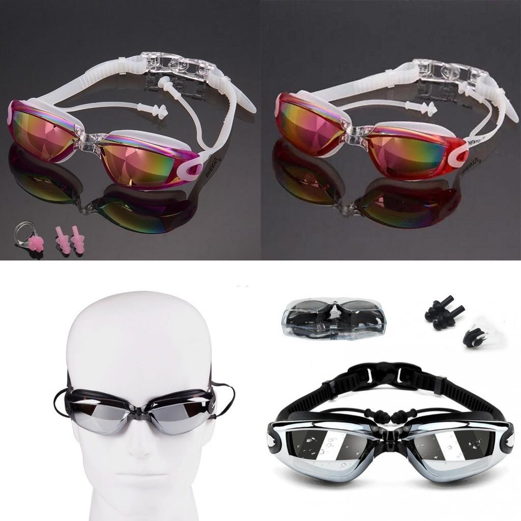 Premium Swimming Glasses Waterproof And Anti-fog Colorful Plating Small Mirror Racing Set For Crystal Clear Vision