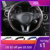 Hot 2025 New Car Steering Wheel Cover Carbon Fiber Sports Ultra-thin Non-slip Card Cover For Volkswagen Tharu R T5 GTI Tiguan R-