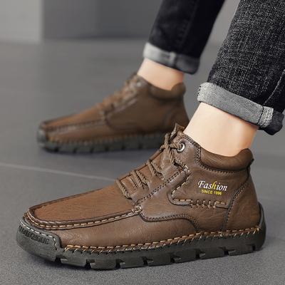 Mode High Top Sneaker Freizeitschuhe 2024 Herrenstiefel Herren Plüsch Warm Hochwertige Stiefel Winter Schneestiefel Retro Wüstenstiefel Herrenschuhe
