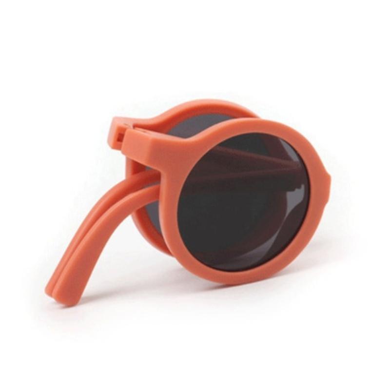 Upgraded Kids Toddler Sunglasses Foldable Pocket-size Kids Round Sunglasses Gift