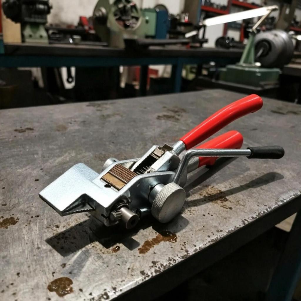 Steel Strapping Tool with Cutter HandOperated Compact for Packagers, Warehouse