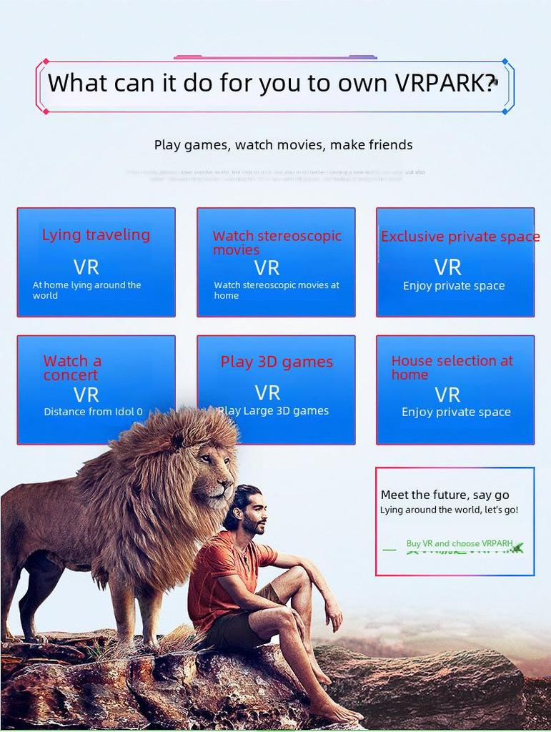Intelligente 3D-VR-Brille: Panorama-Videohelm für Filme und Spiele
