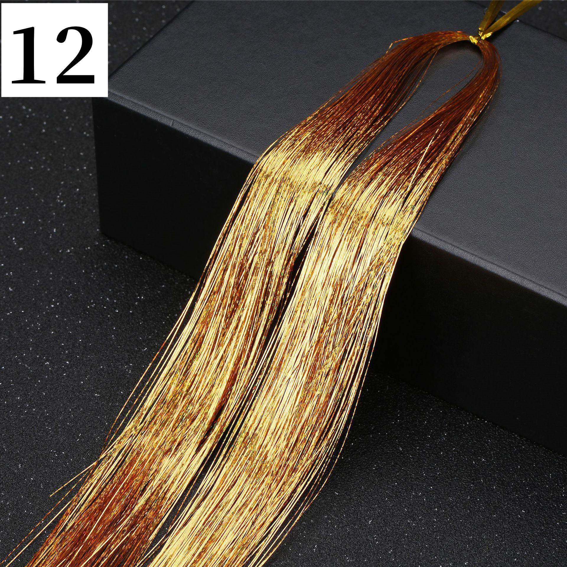 

93 см 180 прядей для волос с блестками и голографическими блестками для наращивания, подчеркивающих вечерние 2pcs