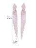 European & American Style Full Diamond Long Tassel Earrings for Women