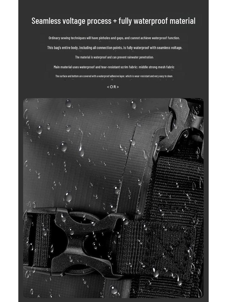 Waterproof Motorcycle Multi-Function Quick-Release Bag - Shoulder, Side, Tail, and Frame Use