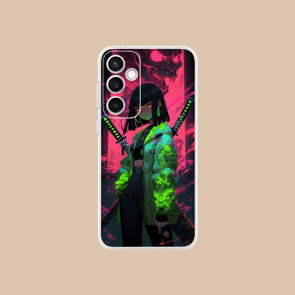 Anime Girl Mobile Phone Case for Samsung Galaxy S25 S24 S23 S22 S21Plus FE Ultra Clear Colorful Cover Smartphone Cover