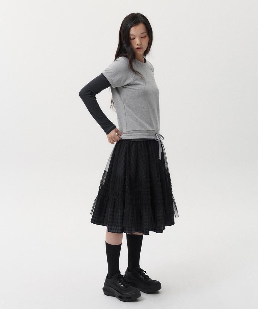 Ohesio Line Trace Long T-Shirt, Charcoal