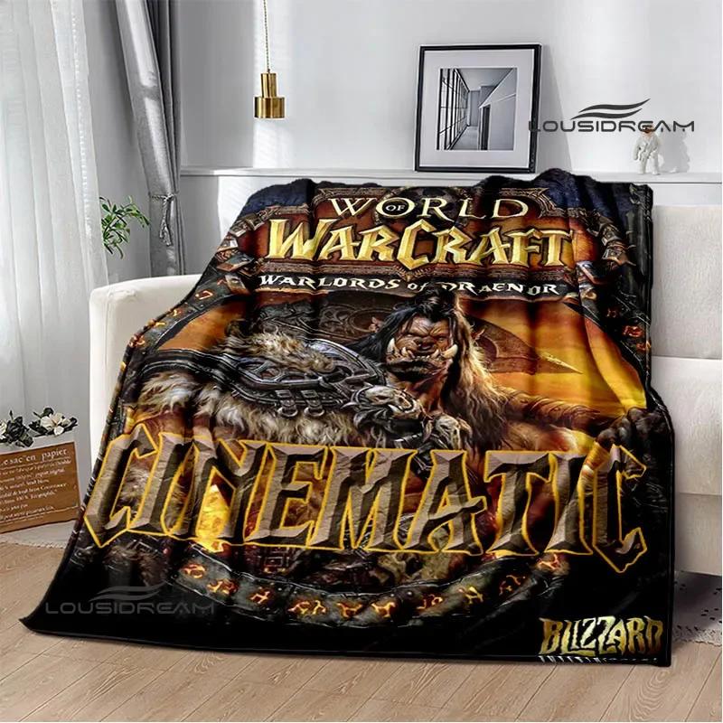 Game World of Warcraft Printed Blanket Kids Warm Blanket Flannel Soft and Comfortable Blanket Home travel blanket birthday gift