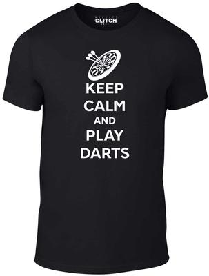 Keep Calm Play Darts T-Shirt - Funny T Shirt Joke Sport Board Oche Pub Carry On