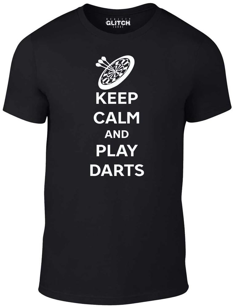 

Футболка Keep Calm Play Darts - Смешная футболка шутка спорт дартс доска очко паб продолжай 4XL
