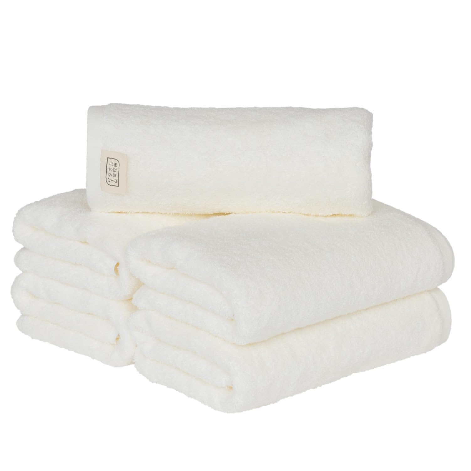 

Towel Laboratory Mini Bath Set of Fast JapanTechnology [Volume Rich] #003 Towels, White, 5, Hotel-Quality, Thick, Fluffy, High-Breathability,