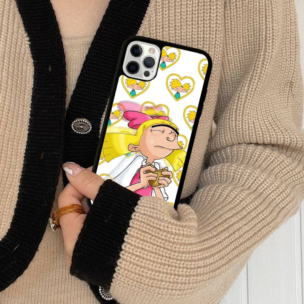 Hey A_Arnolds Cartoon PC+TPU Phone Case For IPhone 17 16 15 14 13 12 11 Pro Max Plus Kawaii Cartoon Cover