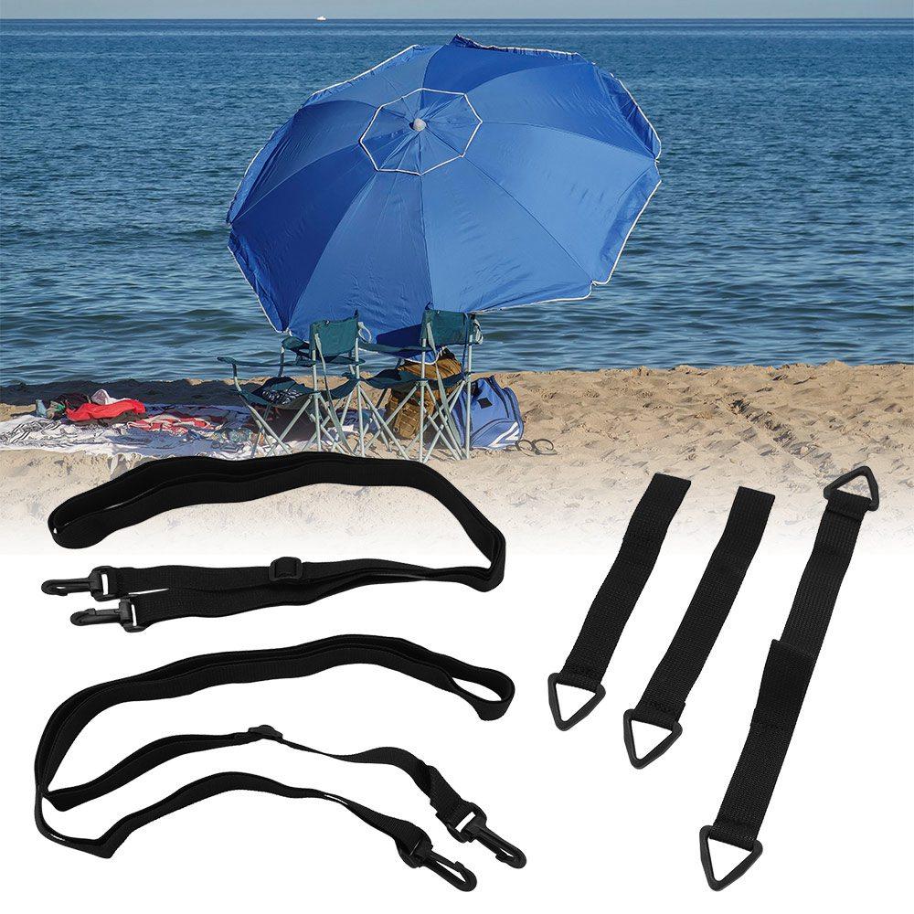 Weatherproof Umbrella Windproof Band Adjustable Hooks Wind Protection Strap Fixed Band Beach