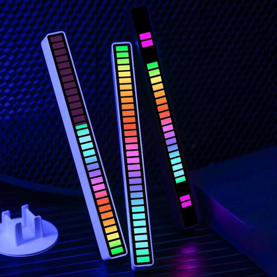 Yousheng RGB Lamp Music Rhythm Pickup Light Multiple Modes 5 Speeds Battery Operated Desktop Sound Control Lamp Ambient Light