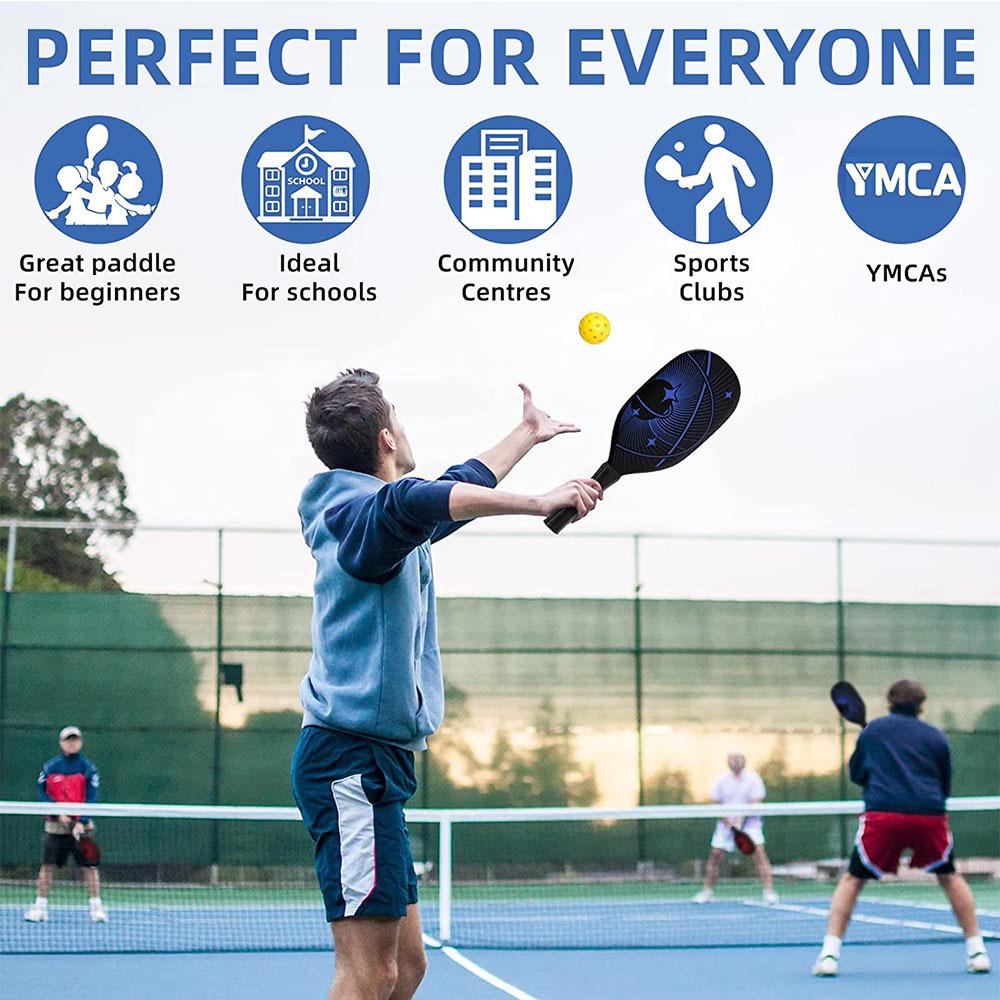 Pickleball-Schläger aus Kohlefaser-Wabenstruktur für Outdoor-Sportarten