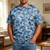 Camiseta Informal Transpirable Cómoda de Manga Corta con Cuello Redondo para Hombre Talla Grande Tejido Suave Top de Verano