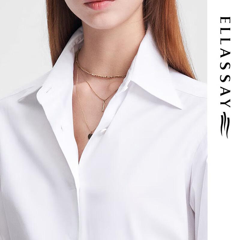 ELLASSAY Women s Spring Cotton French Petal Sleeve Shirt EWW351C00100 S