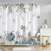 Fall Thanksgiving Shower Curtains for Bathroom Autumn Farmhouse Red Truck Maple Leaf Washable Fabric Bath Curtain Bathroom Decor