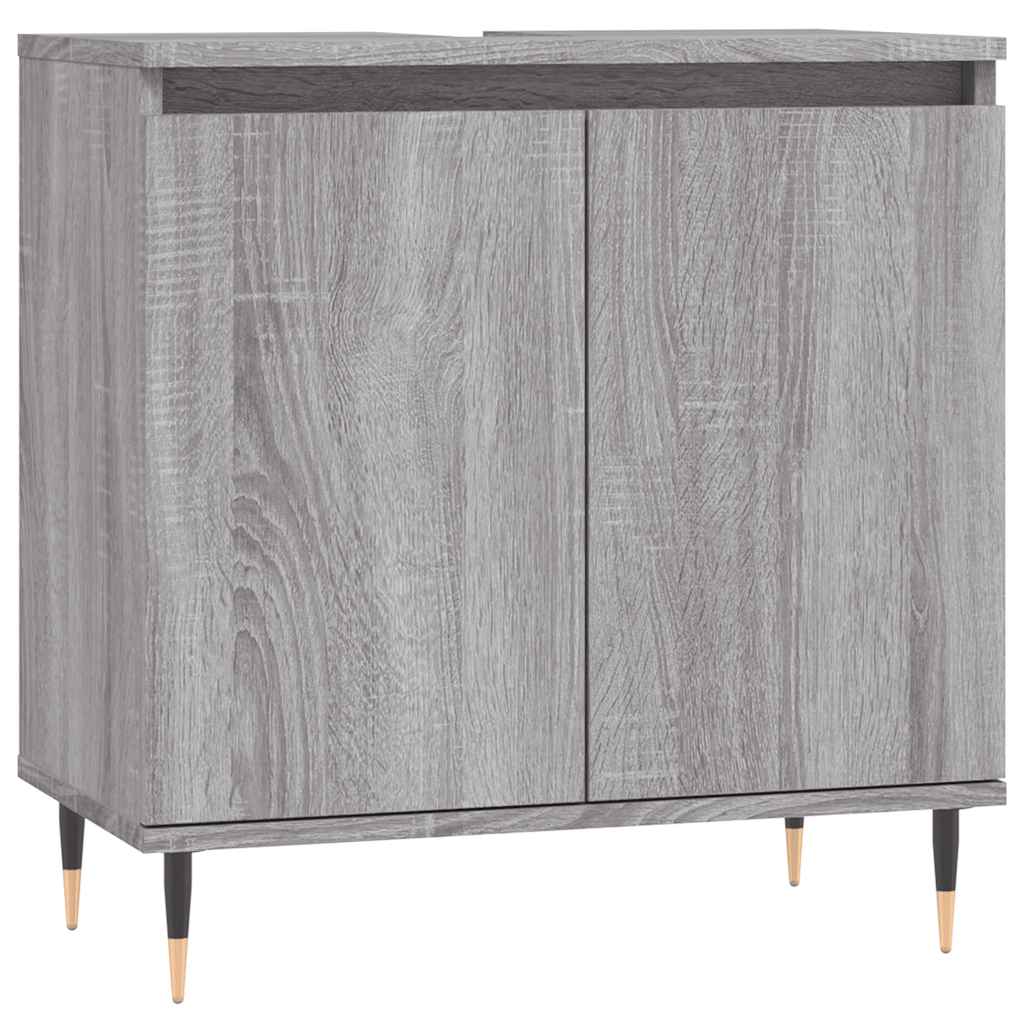 Bathroom Cabinet Gray Sonoma 58x33x60 cm Engineered Wood