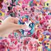 50 Cute Style Pink Pony Graffiti Stickers Mobile Suitcase Waterproof Decorative Stickers Children's Hand Account Stickers