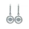 S925 Sterling Silver Moissanite Dancing Heart Earrings - High-Quality D Color, Lively Style