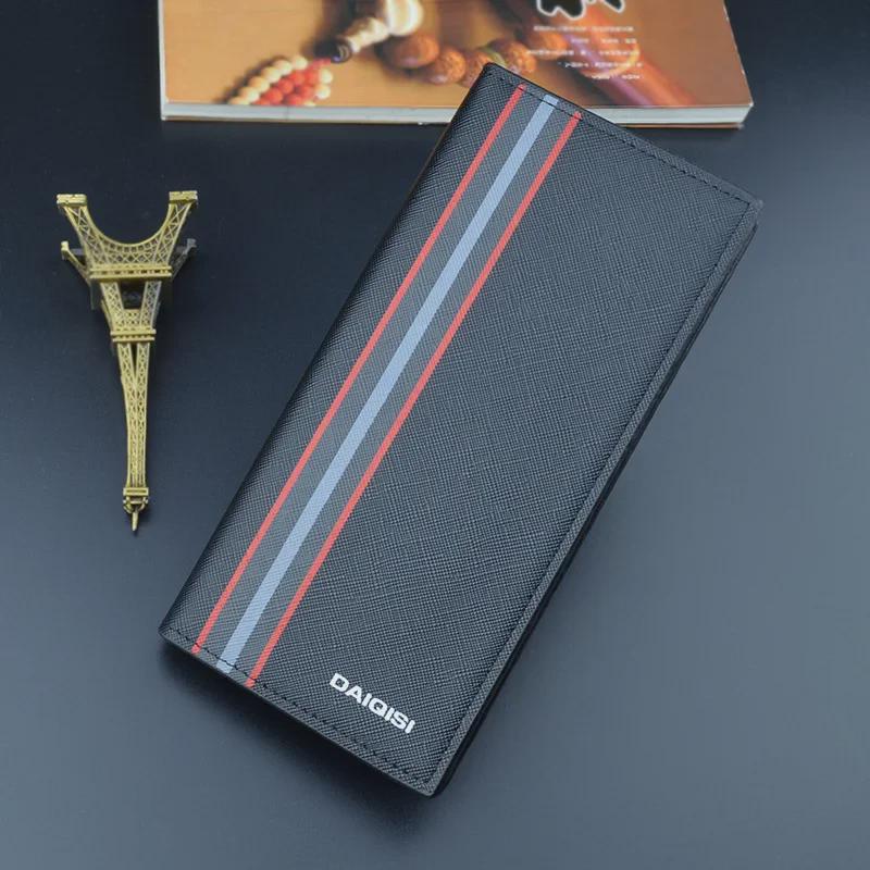 Lange vertikale Jugendbrieftasche für Herren: Mehrfachkartensteckplatz, große Kapazität, modisches Handdesign
