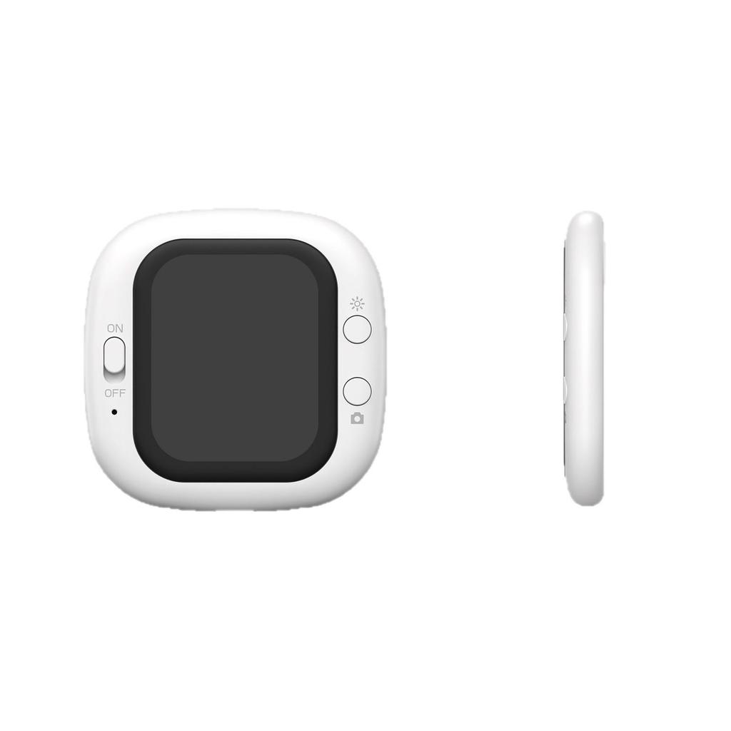 Compact Selfie Mirror Phone Device with Wired Rear Camera Connection