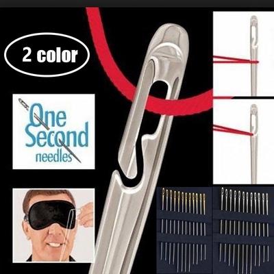 12 Pcs Sewing Needles Multi-size Side Opening Stainless Steel Darning Sewing Household Hand Tools