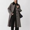 2025 Autumn Women's Wool Blend Tweed Mid-Length Lapel Coat