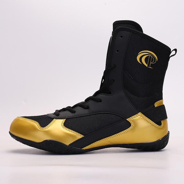 Boxing Shoes Men's and Women's Martial Arts Sanda Competition Training Non-slip Wear-resistant Light Fighting Free Fighting Wrestling Shoes