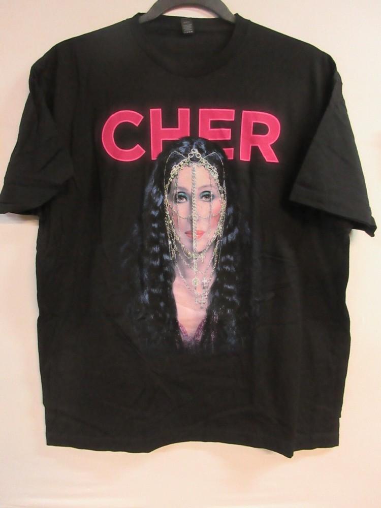 ОФИЦИАЛЬНЫЙ МЕРЧ CHER УКРАШЕНИЯ ТУР 2014 КОНЦЕРТ ГРУППЫ МУЗЫКА Футболка унисекс 2XL / XXL XL