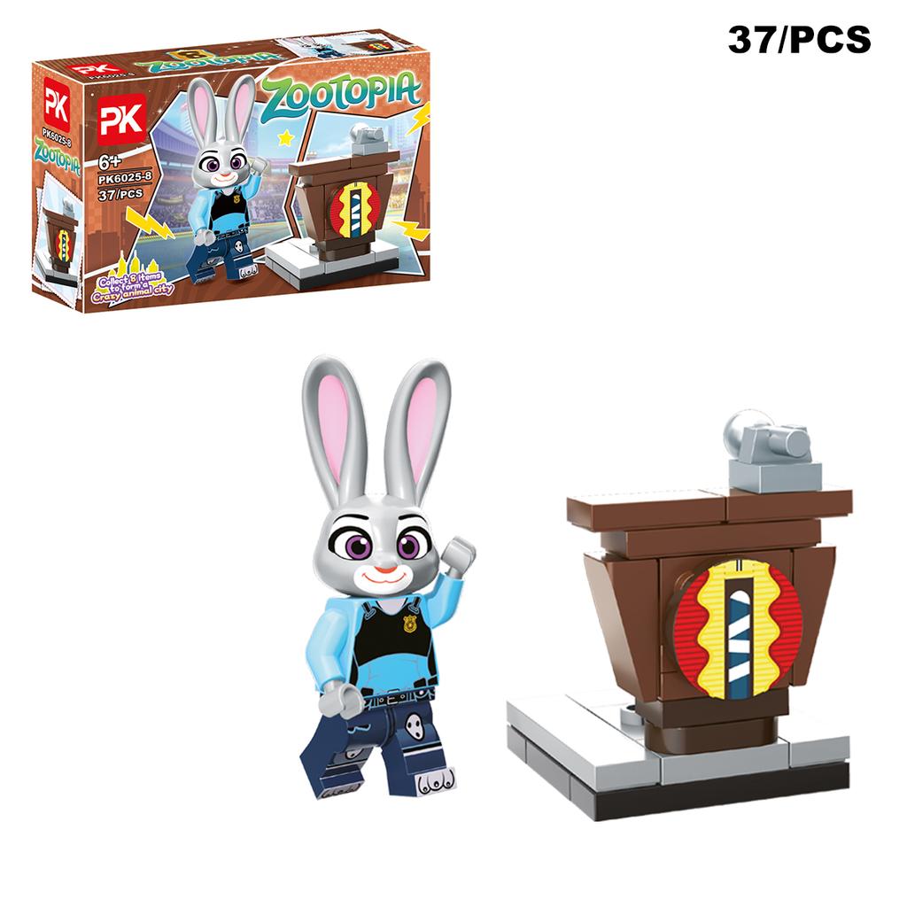 non-toxic Zootopia 2 Building Blocks Anime Figures Judy Nick Chief Bogo Cartoon Figrues Bricks Children's Assembly Toys Model