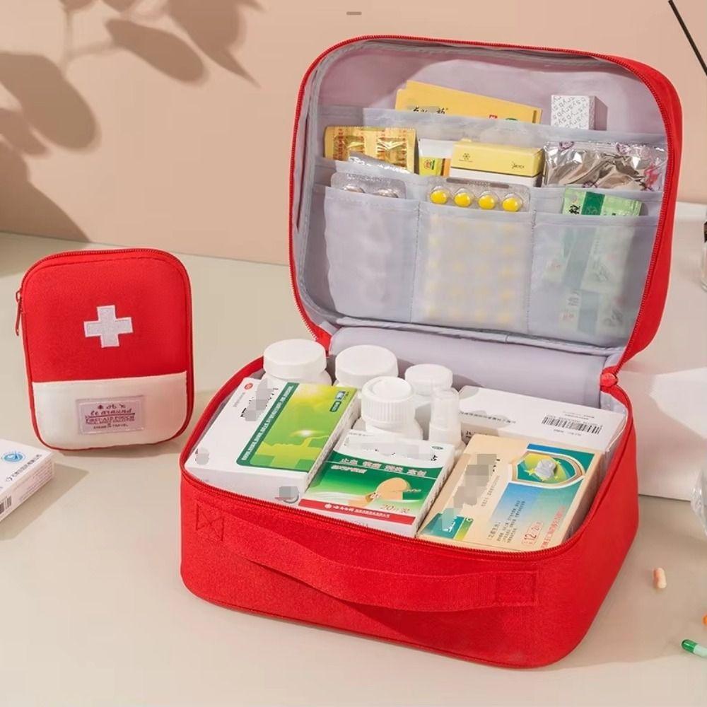 Empty Travel Pill Bottle Organizer Large Capacity Pill Pocket Portable Emergency Bag Outdoor