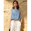 Women's Summer Breathable Short Sleeveless Casual Linen Tank Top, Loose-Fitting Crop Top in Cotton-Linen Blend
