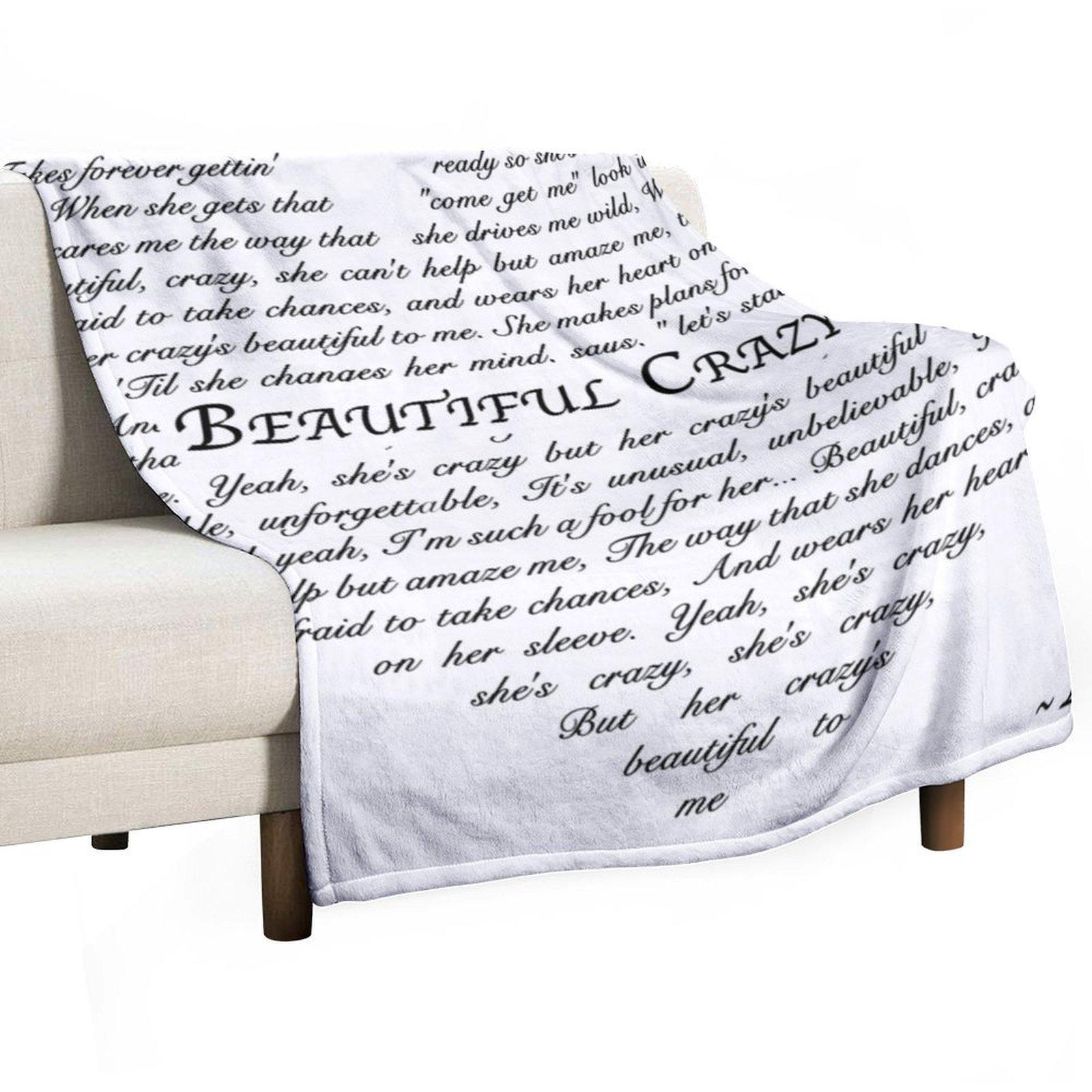 BEAUTIFUL CRAZY Throw Blanket Designers Cute Thins Comforter Blankets 30x40in