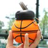550ml Football Folding Kettle Sports Silicone Fold Water Bottle Outdoor Portable Leakproof Sports Kettle Travel Children Bottle