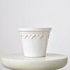 Embossed Roman-Style Glazed Flower Pot for Indoor/Outdoor Plants