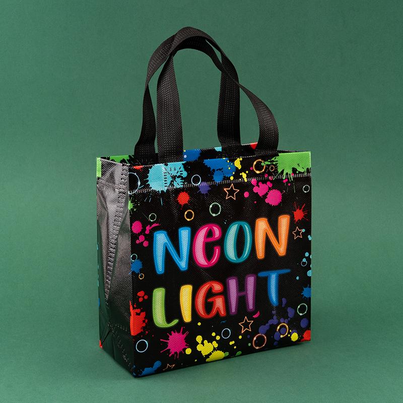 12/30pcs Waterproof Black Non-woven Fabric Bags Packaging Clothes Snack Candy Toy For Baby Shower Kids Party Weeding Decoration