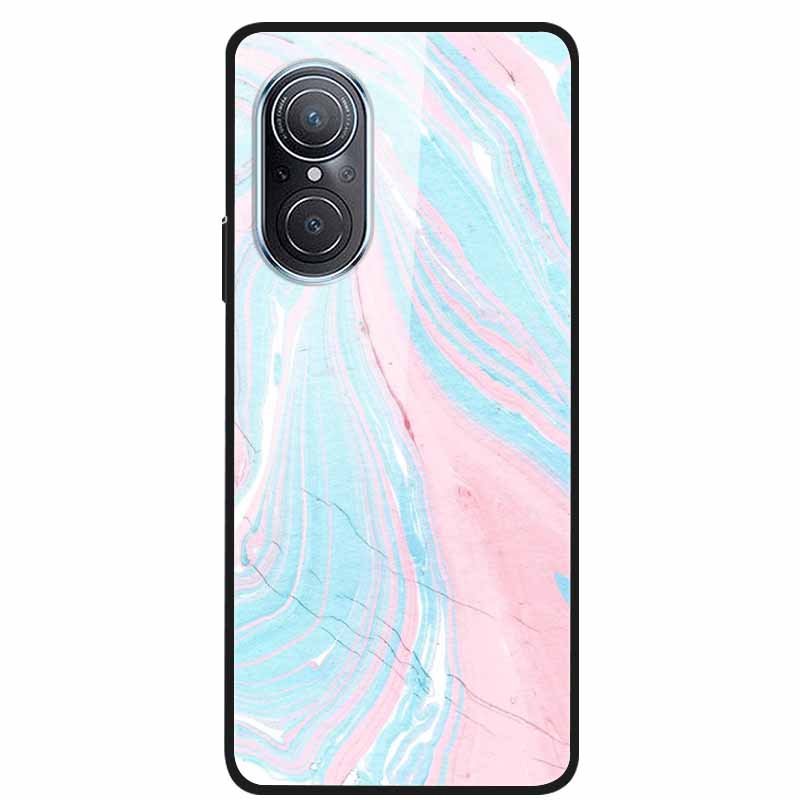 For Huawei Nova 9 10 Case Marble Tempered Glass Cover Hard Back Case For Huawei Nova9 10 SE Capa Nova10 Shockproof Funda Coque