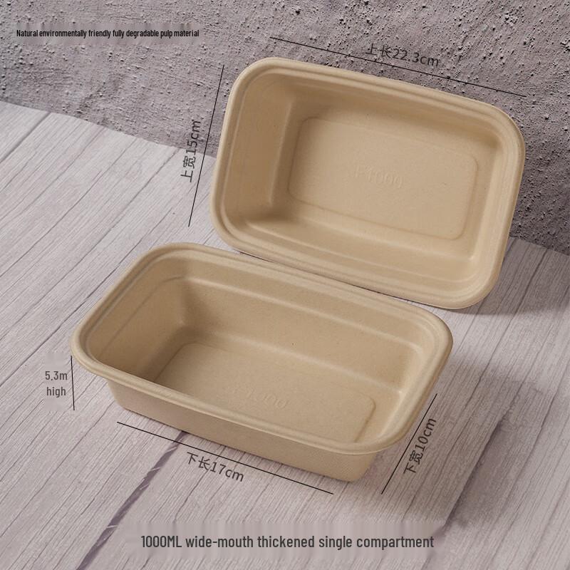 Disposable Paper Takeout Meal Box (1000ml)