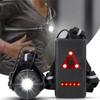 Rechargeable Chest Lamp Adjustable Warning Light Portable Head Flashlight